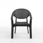 Bamboo 2'li Rattan Sandalye Siyah-1