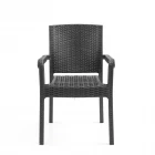 King 2'li Rattan Sandalye Siyah-0