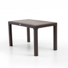 Bamboo 4 Kişilik Rattan Masa Sandalye Takımı Kahve-1