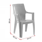 Efes 2 Kişilik Rattan Masa Sandalye Takımı Kahve-2