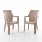 Efes 2 Kişilik Rattan Masa Sandalye Takımı Cappuccino-0