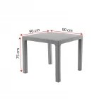 King 2 Kişilik Rattan Masa Sandalye Takımı Siyah-3