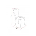 Elma 4 Kişilik Mutfak Yemek Masa Takımı Kahve-4