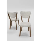 Elma 2li Mutfak Yemek Masası Sandalyesi Krem-1