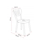 Elma 2li Mutfak Yemek Masası Sandalyesi Krem-3