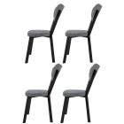 Elma 4lü Mutfak Yemek Masası Sandalyesi Gri-2