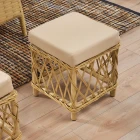 Edra Rattan Puflu Bahçe Balkon Takımı 3+1+1+Camlı Masa Cappuccino-3