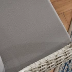 Edra Rattan Puflu Bahçe Balkon Takımı 3+1+1+Camlı Masa Kemik Rengi-3