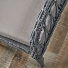 Joy Rattan Puflu Bahçe Balkon Takımı 3+1+1+ Camlı Masa Gri-3