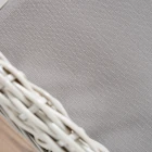 Joy Rattan Puflu Bahçe Balkon Takımı 3+1+1+ Camlı Masa Kemik Rengi-5