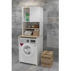 Çamaşır Makinesi Üstü Banyo Dolabı Rafı Beyaz-2