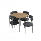 Trend Yuvarlak Mutfak Masa Takımı Atlantik Çam-Gri-Beyaz-1