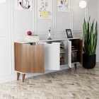 Elegant 4 Kapaklı Dekoratif Konsol Barok Ceviz Beyaz-2