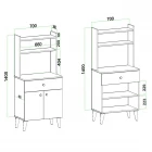 Biga Kahve Köşesi Çok Amaçlı Dolap Atlantik Çam-2