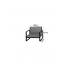 Evdemo Kobalt Bahçe Balkon Oturma Takımı 2+1+1 Siyah-1