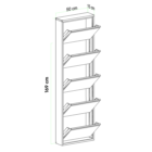 5 Kapaklı Metal Ayakkabılık Antrasit-6