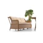 Deniz Rattan Puflu Bahçe Balkon Takımı 3+1+1 Kahve-1