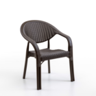 Bamboo 2'li Rattan Sandalye Kahve-1