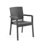 King 4'lü Rattan Sandalye Siyah-1