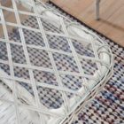Joy Rattan Puflu Bahçe Balkon Takımı 3+1+1+ Camlı Masa Kemik Rengi-3