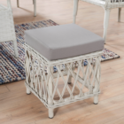 Joy Rattan Puflu Bahçe Balkon Takımı 3+1+1+ Camlı Masa Kemik Rengi-6