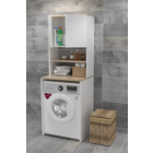 Çamaşır Makinesi Üstü Banyo Dolabı Rafı Beyaz-2