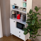 Atlas Kahve Köşesi Çok Amaçlı Dolap Beyaz-3