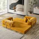 Legom Stil Aktivite Koltuğu Yatak Olabilen Çok Amaçlı Kanepe Hardal-2