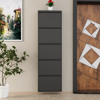 5 Kapaklı Metal Ayakkabılık Antrasit 5 Kapaklı Metal Ayakkabılık Antrasit