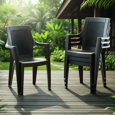 Efes 4'lü Rattan Sandalye Kahve Efes 4'lü Rattan Sandalye Kahve
