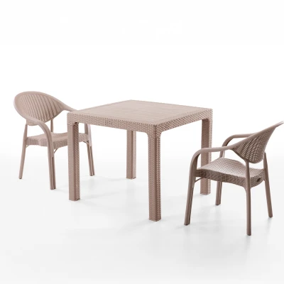 Bamboo 2 Kişilik Rattan Masa Sandalye Takımı Cappuccino Bamboo 2 Kişilik Rattan Masa Sandalye Takımı Cappuccino