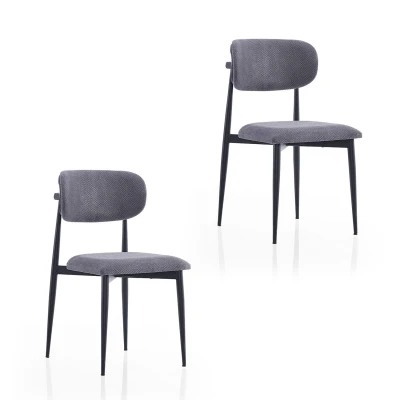 Polo Metal 2'li Mutfak Yemek Masası Sandalyesi Antrasit