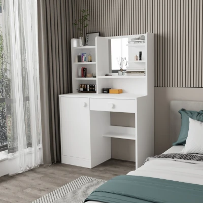 Orkide Makyaj Masası Beyaz