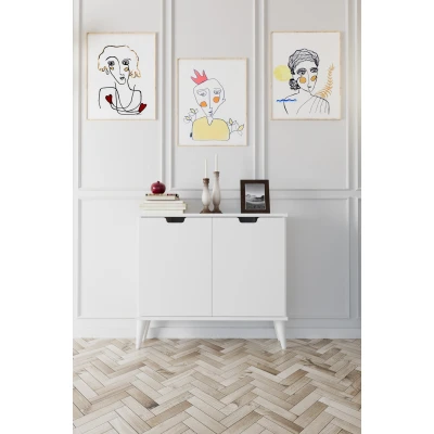 Elegant 2 Kapaklı Dekoratif Konsol  Beyaz Elegant 2 Kapaklı Dekoratif Konsol  Beyaz