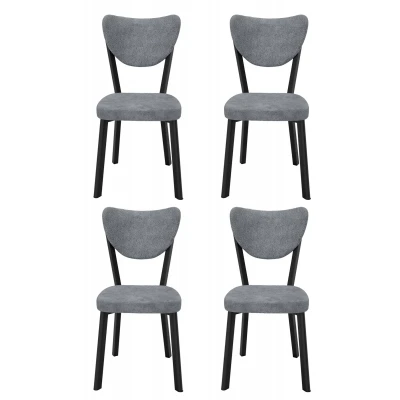 Elma 4lü Mutfak Yemek Masası Sandalyesi Gri Elma 4lü Mutfak Yemek Masası Sandalyesi Gri