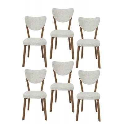 Elma 6lı Mutfak Yemek Masası Sandalyesi Krem Elma 6lı Mutfak Yemek Masası Sandalyesi Krem