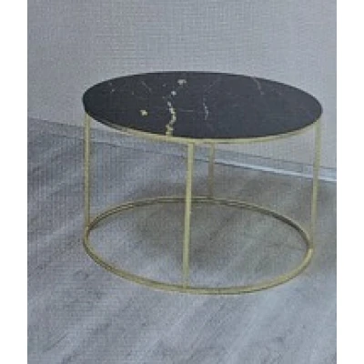 C Zigon M62 Orta Sehpa Siyah Mermer Gold