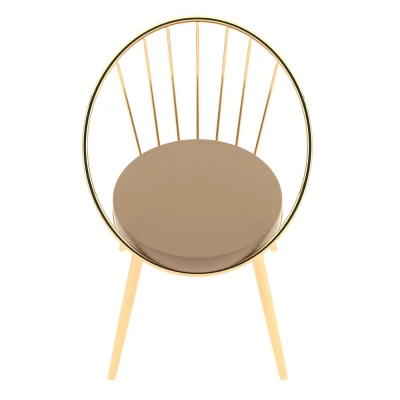 Evdemo Eylül Metal Tel Sandalye Altın Sarısı