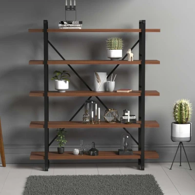 Evdemo Wood Metal Kitaplık Ceviz Evdemo Wood Metal Kitaplık Ceviz