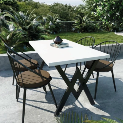 Evdemo Eylül 4 Kişilik Balkon Bahçe Masa Takımı Beyaz - Kahve Evdemo Eylül 4 Kişilik Balkon Bahçe Masa Takımı Beyaz - Kahve
