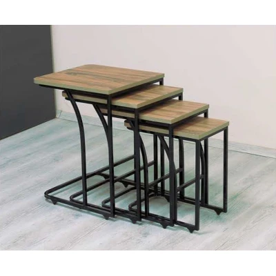 Kuğu M21 Tekerlekli 4 lü Zigon Takımı Atlantik Çam Siyah