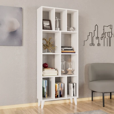 Petek Dekoratif Kitaplık Beyaz Petek Dekoratif Kitaplık Beyaz
